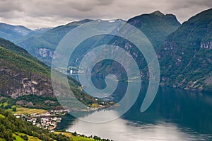 View at Aurland and Aurlandfjord - pictures of Norway