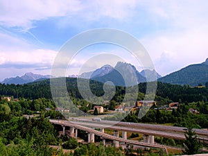 View of autobahn in Austria
