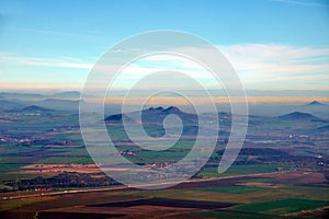 View from autumn scenery in Central Bohemian Highlands