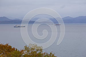 View of the Avacha Bay, Petropavlovsk-Kamchatsky, Russia.