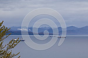 View of the Avacha Bay, Petropavlovsk-Kamchatsky, Russia.