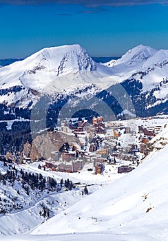 View of the Avoriaz, France