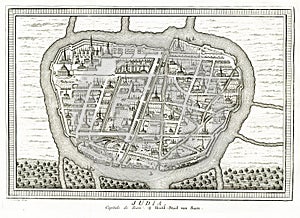 Plan of Ayutthaya Judia Siam Thailand - 1750 photo