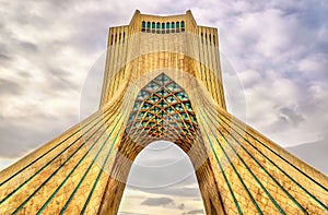 View of the Azadi Tower in Tehran