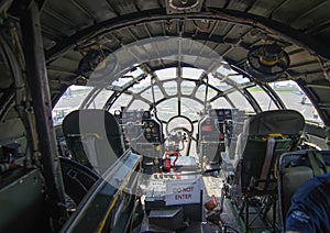 View from B-29 Cockpit Interior