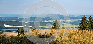 View from Baba hill above Durcina and Rajecka Lesna village in Mala Fatra mountains in Slovakia