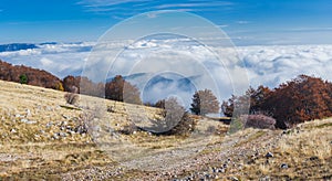 View from Babuhan Yaila natural reserve down to Black Sea