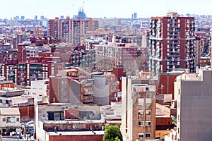 View of Badalona and Barcelona