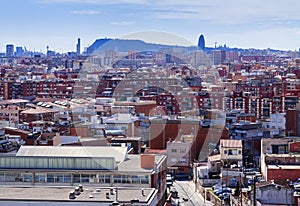 View of Badalona from high point. Barcelona