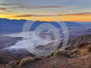 A view of Badwater Basin from Dante`s View, Death Valley