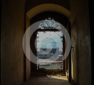 View Baghdad and Tigris river from window Al-Mustansiriya Madrasah, Iraq