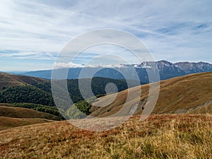 View of the Baiului Mountains, Romania