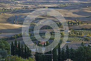 View from a balcony in Pienza, Tuscany