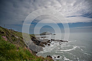 View of the Ballycotton Light House from cliffs
