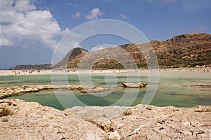 View of Balos bay in Crete, Greece.