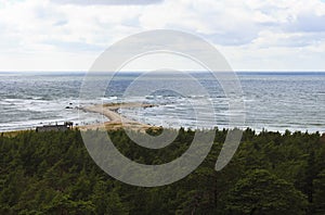 View of the Baltic Sea from above.