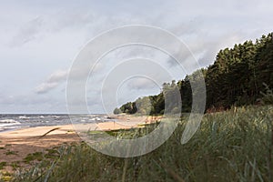 A view of Baltic sea beachside with in Vidzeme, Latvia
