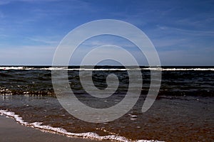 View of the Baltic Sea with a beautiful sky, Palanga, Lithuania