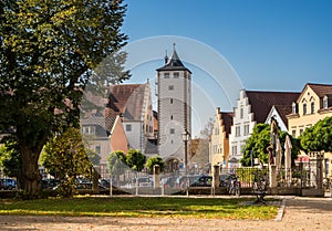 View of the Bamberger Tor in Hassfurt