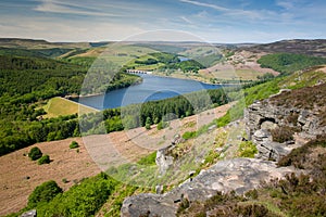 View from Bamford Edge toward Ladybower Reservoir