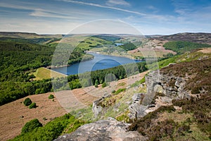 View from Bamford Edge toward Ladybower Reservoir