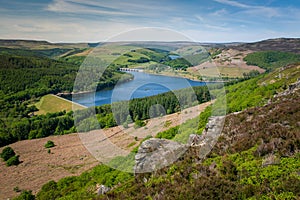 View from Bamford Edge toward Ladybower Reservoir