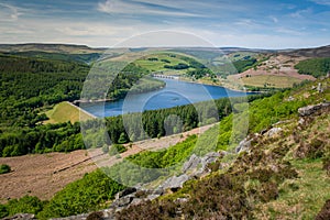 View from Bamford Edge toward Ladybower Reservoir