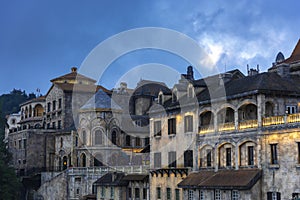 View of Banahills French Village Mountain Resort, The new tourist attraction place in Da nang, Vietnam photo