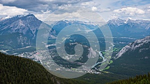 View of Banff Townsite from atop Sulphur Mountain