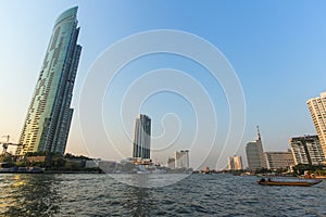 View of Bangkok from Chao Phraya river