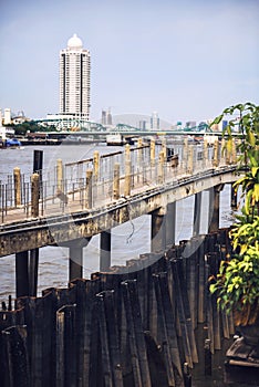 View of Bangkok in the riverside, on June 8, 2