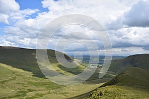 View from Bannerdale Crags ridge looking eastwards