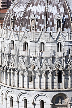 View of the Baptistry of the Cathedral in Pisa