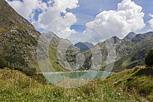 A view of Barbellino artificial lake, Valbondione, photo