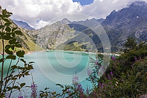 A view of Barbellino artificial lake, Valbondione, photo