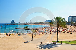 View of Barcelona beach