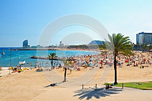View of Barcelona beach photo