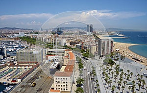 View of Barcelona harbor