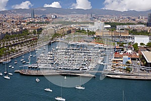View of Barcelona harbor