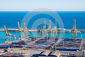 View of the Barcelona harbour