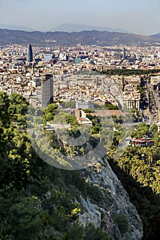 View of Barcelona from the Montjuic hill