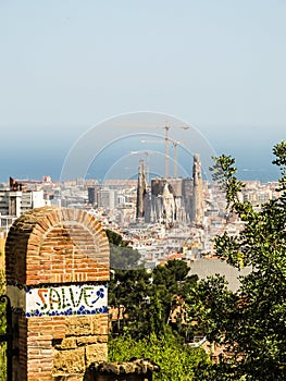 A view of Barcelona from Park Guell