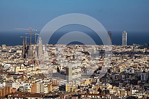 View of Barcelona and Sagrada Familia