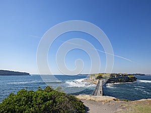 View of Bare Island at La Perouse in Sydney, Australia