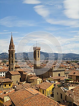 View of Bargello tower, Florence Italy photo