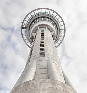 View from the base of Auckland sky tower, the famouse landma