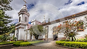 View of the Basilica of Cartago with a beautiful cloudy sky, Costa Ricaa photo