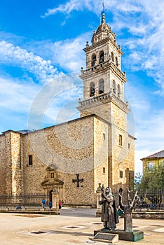 View at the Basilica Encina in the streets of Ponferrada in Spain photo