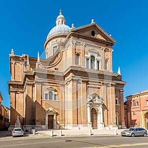 View at the Basilica of Ghiara in the streets of Reggio Emilia in Italy photo