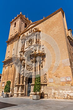View of Basilica of Santa Maria in Elche, Spain